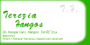 terezia hangos business card